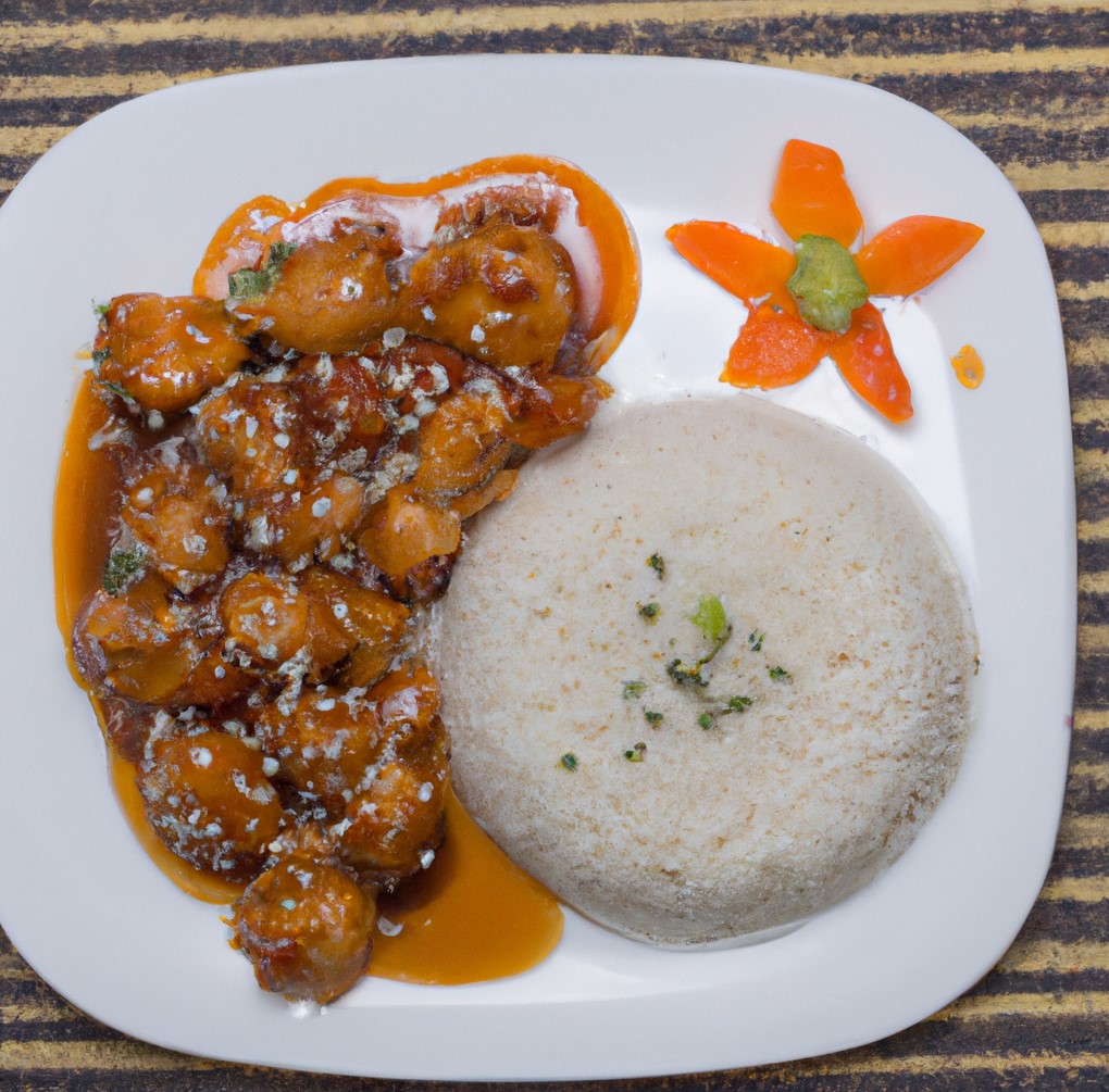 Honey Sesame Chicken and egg fried rice