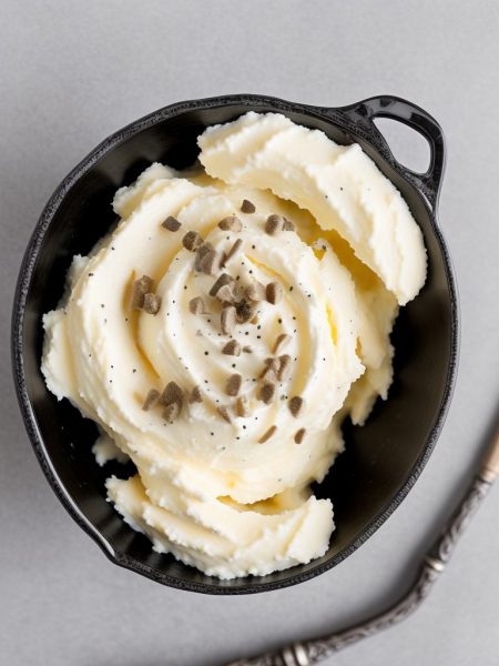Truffle and brie mashed potato side dish