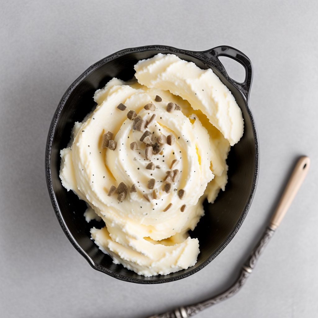 Truffle and brie mashed potato side dish