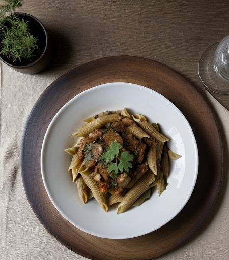 Min: Vegetable Penne recipe image