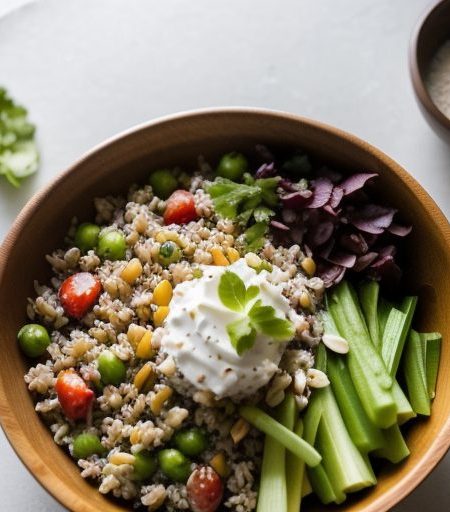California Brown Rice Salad (Vegan recipe image