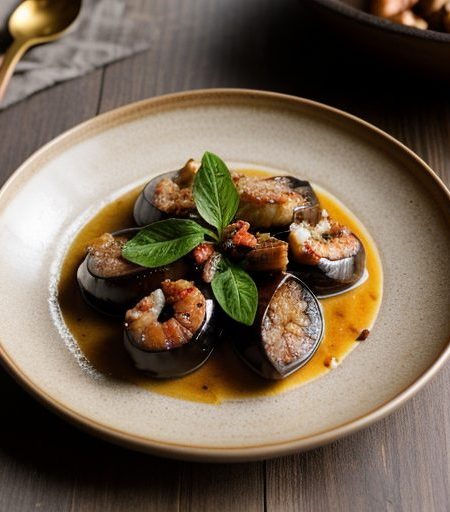 Cambodian Eggplant With Pork & Shrimp recipe image