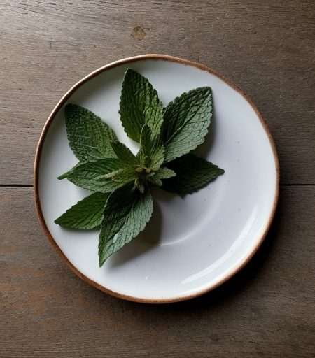 Candied Mint Leaves recipe image