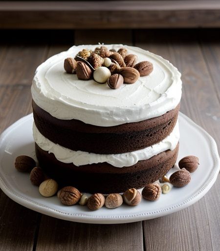Candy & Hazelnut Cake recipe image