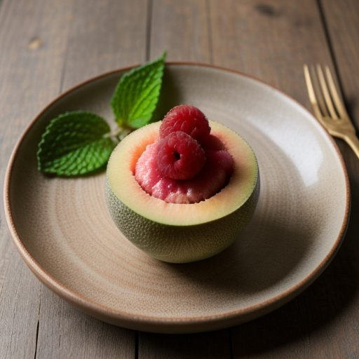 Cantaloupe and Raspberry Melba recipe image
