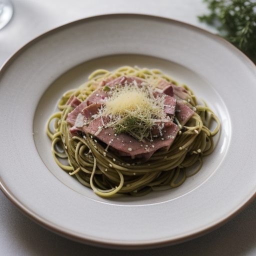 Capellini With Ham and Walnuts recipe image