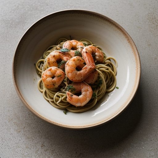 Capellini With Shrimp & Herb Sauce recipe image
