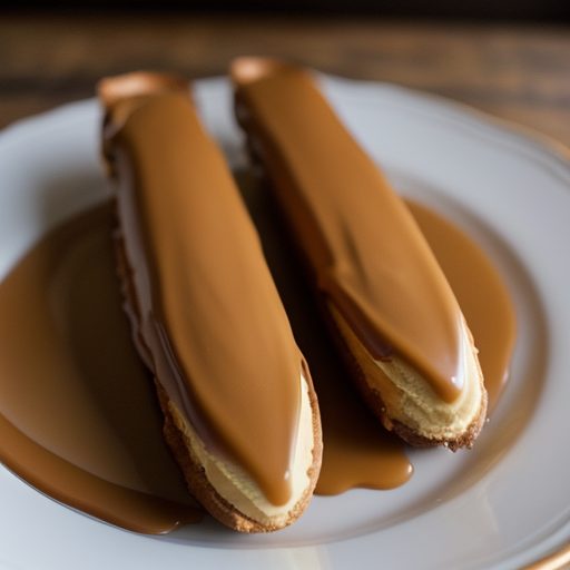 Caramel Chocolate Eclairs recipe image