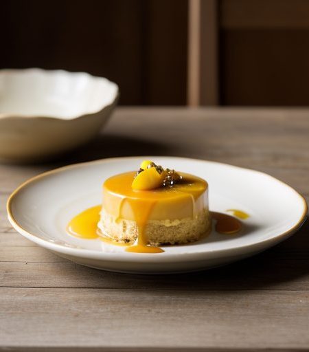 Caramel Pudding With Passion Fruit recipe image