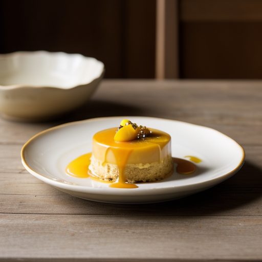 Caramel Pudding With Passion Fruit recipe image