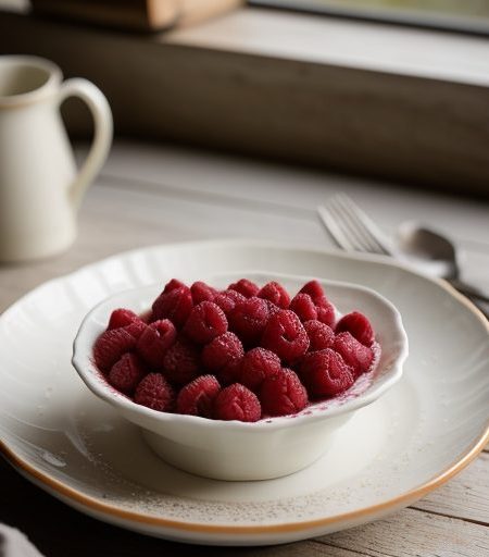 Caramelised Raspberries With a Lemon Posset recipe image