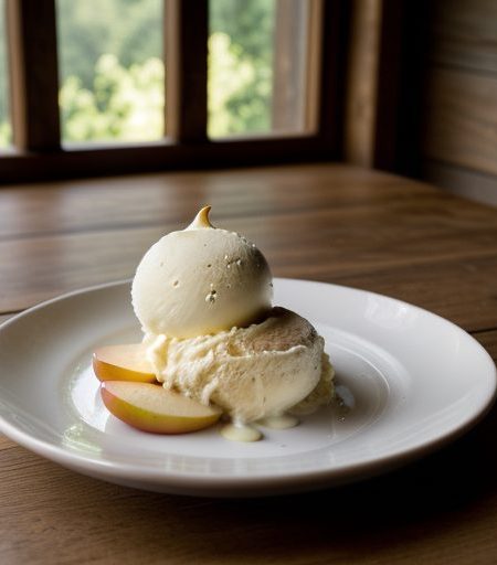 Caramelized Apples With Vanilla Ice Cream recipe image