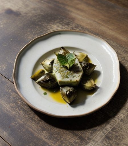 Carciofi With Mint and Garlic recipe image