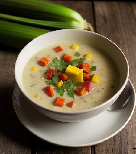 Caribe Corn Chowder With Roasted Red Pepper C recipe image