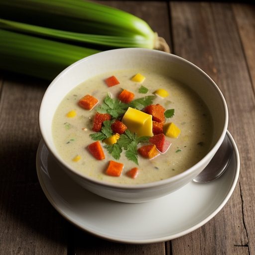 Caribe Corn Chowder With Roasted Red Pepper C recipe image