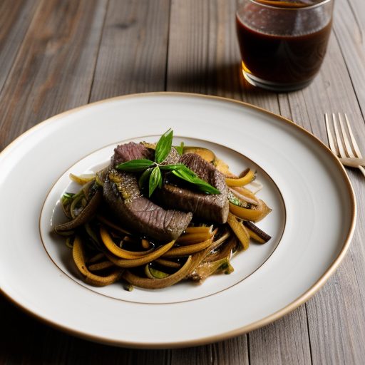 Caribou Steak~ Garlic Stir-Fry recipe image