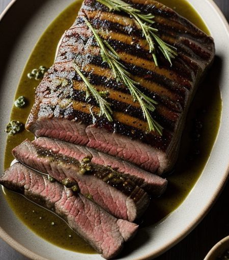 Caribou Steaks With Green Peppercorn Sauce recipe image