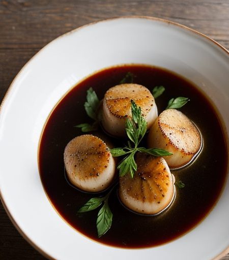 Carmelized Sea Scallops in Truffle Sauce recipe image
