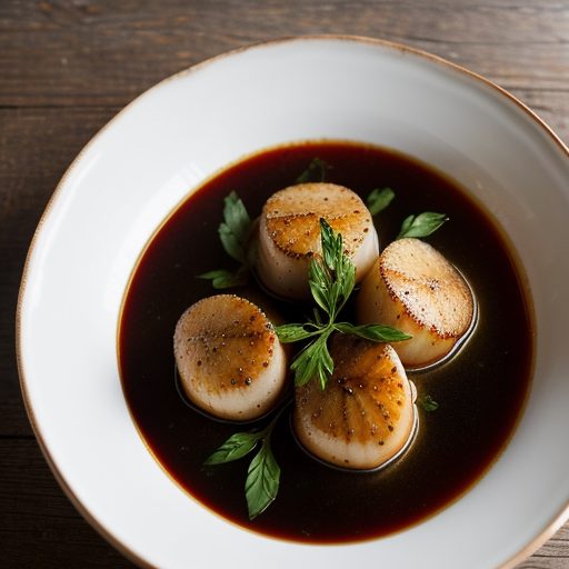 Carmelized Sea Scallops in Truffle Sauce recipe image