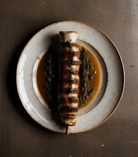 Carne De Cedo a La Parrilla Con Aja (Grilled recipe image