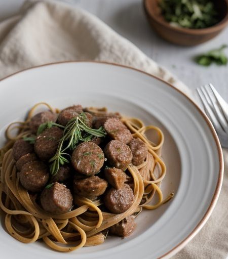 Carolina Saucy Venison Sausage & Pasta recipe image