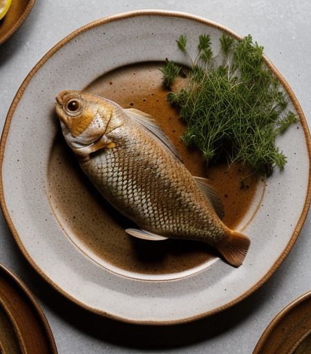 Carp Roasted With Onion (Slovakia recipe image