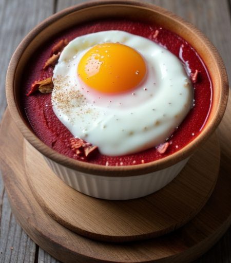 Carrageen Pudding With Rhubarb & Rosehip Je recipe image