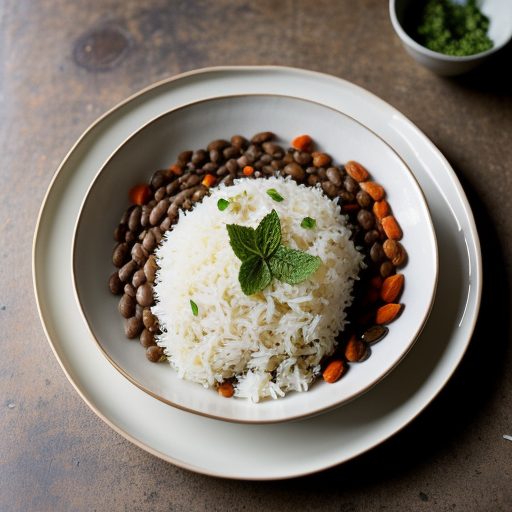Carrot Rice Pilaf With Black Beans and Mint Raita (8 PTS recipe image