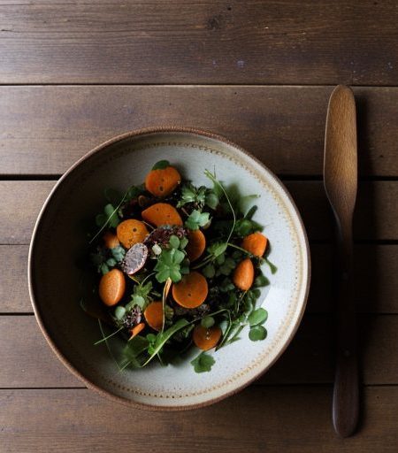 Carrot-Viola Salad - Country Living recipe image