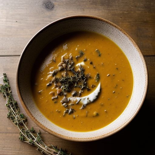 Carrot & Wild Rice Soup With Thyme recipe image