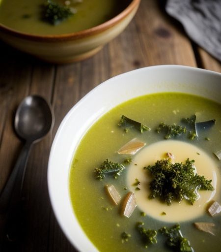 Catalan Kale~ Potato~ & Garlic Soup recipe image