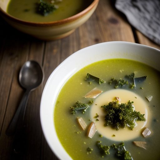 Catalan Kale~ Potato~ & Garlic Soup recipe image