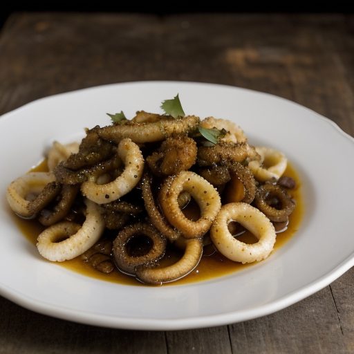 Catalan Saute of Calamari (Squid in Onion Marmalade recipe image
