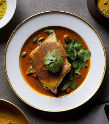 Catfish Curry With Tomato & Cilantro recipe image