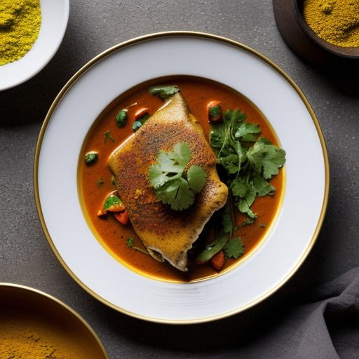 Catfish Curry With Tomato & Cilantro recipe image
