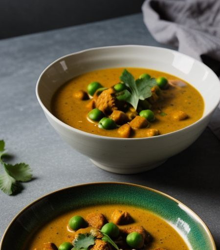 Cauliflower Tomato & Green Pea Curry recipe image