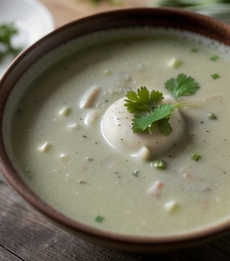 Cawl Cennin a Hufen (Leek Soup, Creamed Welsh recipe image