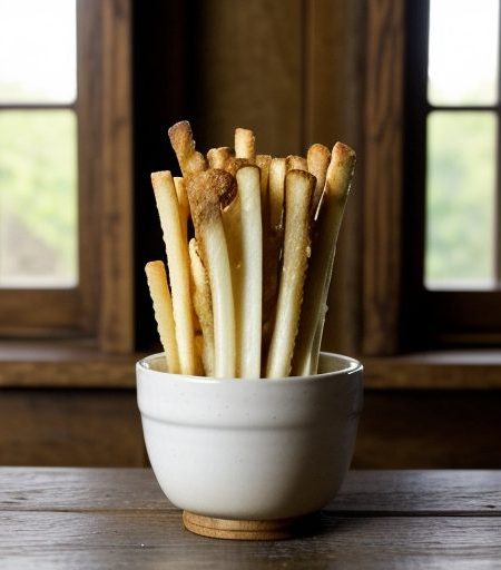 Celery Root French Fries With Remoulade Dipping Sauce recipe image