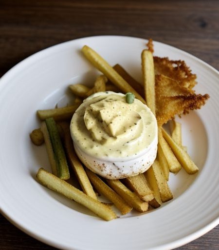 Celery Root Fries With a Crab Ravigote recipe image