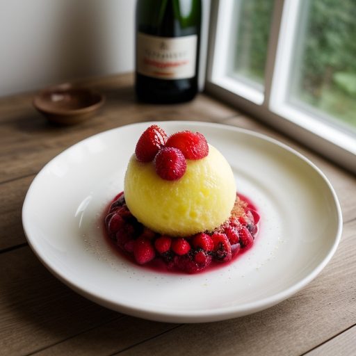 Champagne Sorbet With Wild Strawberries recipe image