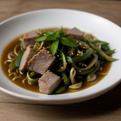 Chao Douya (Soybean Sprouts With Pork recipe image