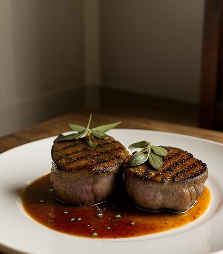 Chargrilled Lamb Rumps With Spiced Tomato Jus recipe image