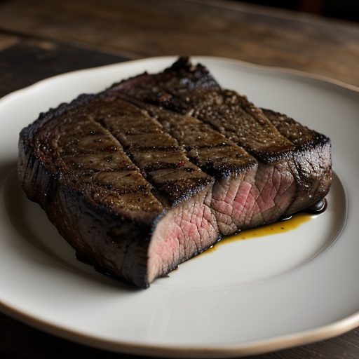 Charred Garlic Rubbed Rib Steak recipe image