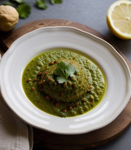Chatni Gashneez ( Coriander Chutney recipe image