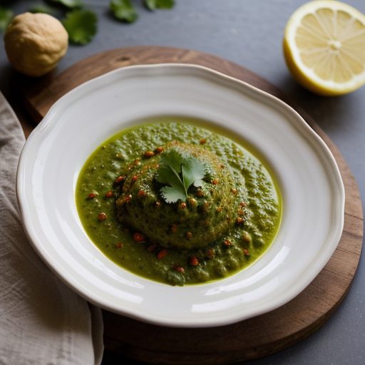 Chatni Gashneez ( Coriander Chutney recipe image