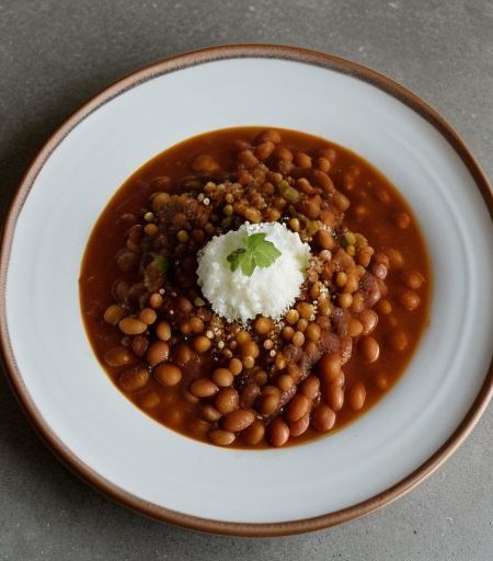 Cheap and Easy Bean and Hominy Stew recipe image