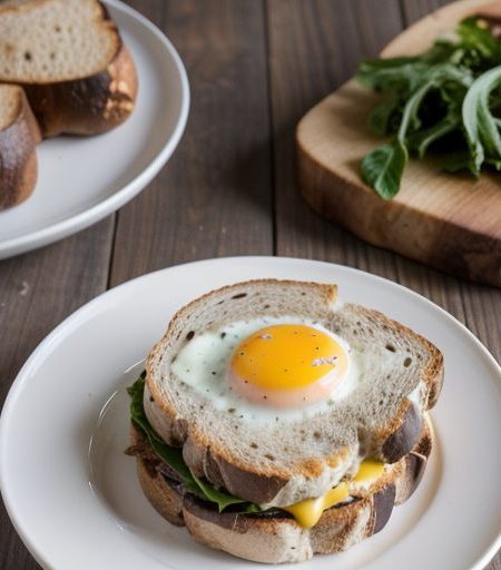 Cheddar Mushroom Open-Face Sandwich recipe image