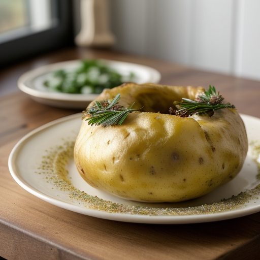 Cheddar Potatoes With Wreath of Vegetables recipe image
