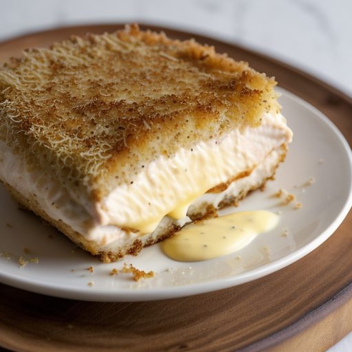 Cheese-Crusted Chicken With Cream recipe image