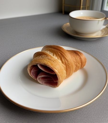 Cheese Salami Croissants recipe image